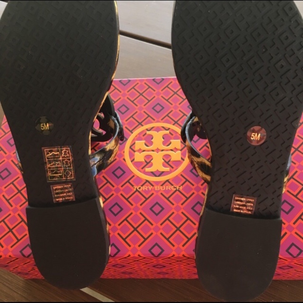 New Tory Burch Miller Leopard Sandals. - Picture 6 of 11